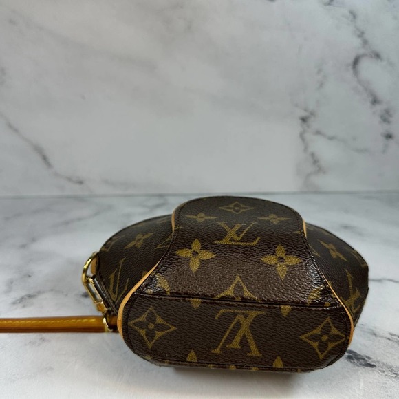 Louis Vuitton Monogram Ellipse mini Bag Monogram canvas LV Wristlet Clutch Rare - Picture 10 of 15